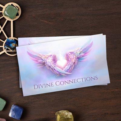 Angel wings gently embracing the heart