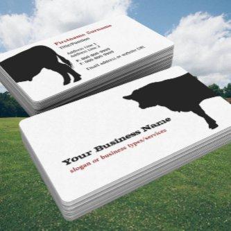 Angus Cow Silhouette  Template