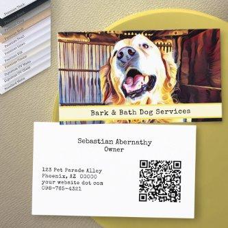 Animal Care Custom Photo Golden Retriever QR Code