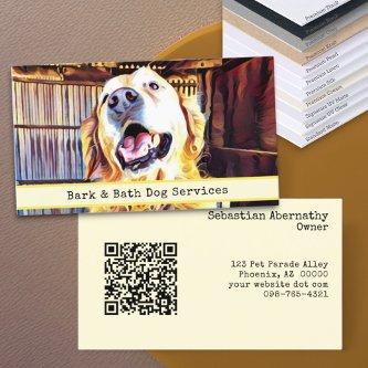 Animal Care Custom Photo Golden Retriever QR Code