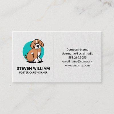 Animal Care | Shelter | Cute Dog Sitting Logo