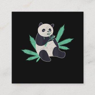 Animal Panda Weed Stoner Gift Square