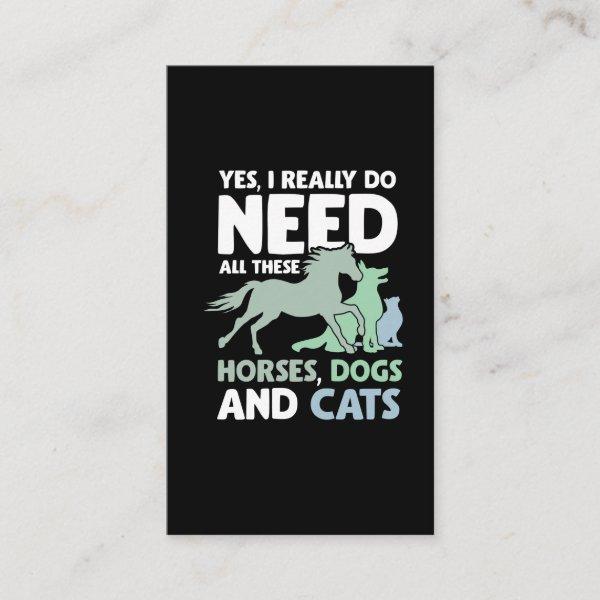 Animal Rescue Horse Cat and Dog Pet Lover
