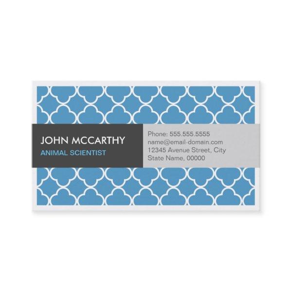 Animal Scientist - Modern Blue Quatrefoil