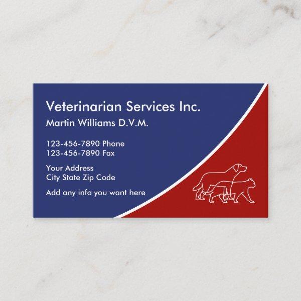 Animal Veterinarian Businesscards