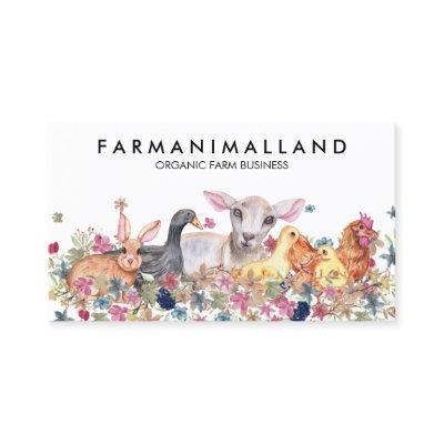 Animals Sheep duck rabbit chicken farmhouse logo