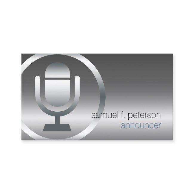 Announcer Chrome Microphone Icon Entertainment