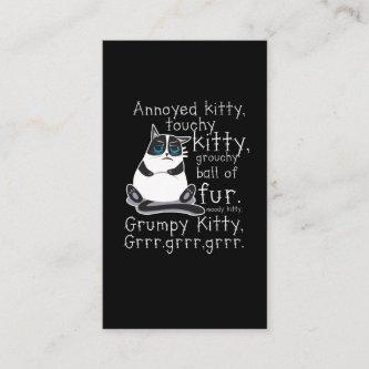 Annoyed Kitty Touchy Kitten Cat Gift
