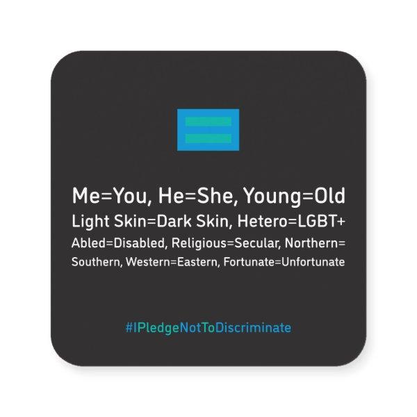 Antidiscrimination card 2.5"x2.5" Pack of 100