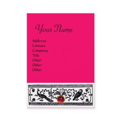 ANTIQUE DECOR, RUBY  MONOGRAM ,pink red