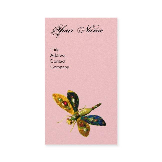 ANTIQUE DRAGONFLY JEWEL MONOGRAM ;Black Pink