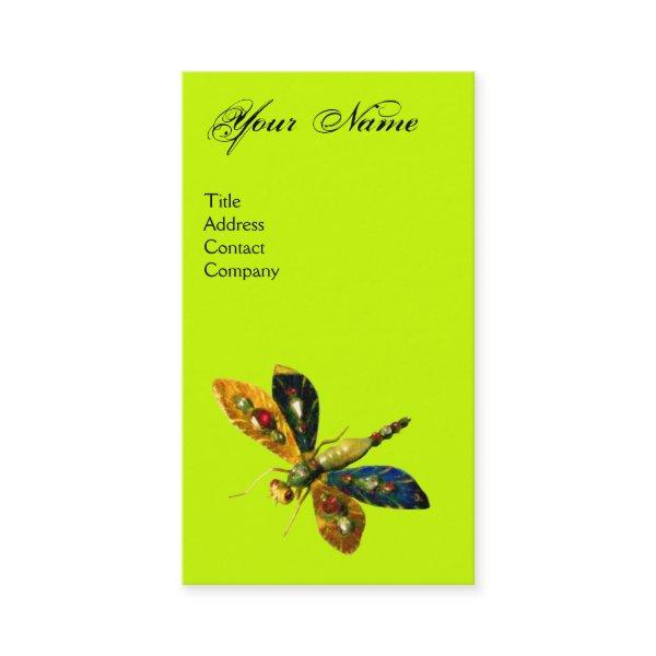 ANTIQUE DRAGONFLY JEWEL MONOGRAM ,Black Yellow