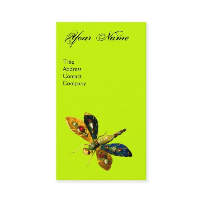 ANTIQUE DRAGONFLY JEWEL MONOGRAM ,Black Yellow