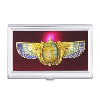 ANTIQUE EGYPTIAN WINGED SCARAB /CORNUCOPIA JEWEL CASE FOR