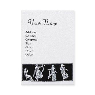 ANTIQUE FASHION MONOGRAM Black White Pearl