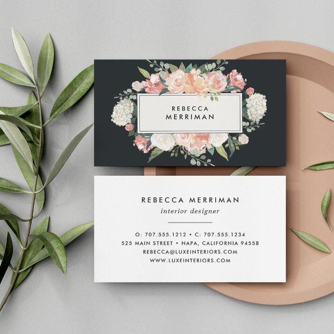 Antique Floral Blush & Charcoal