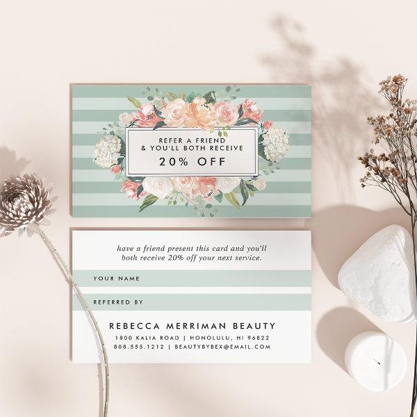 Antique Floral | Sage Stripe Referral