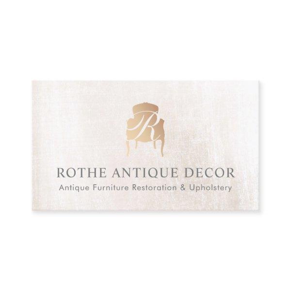 Antique French Chair Gold Monogrammed Logo