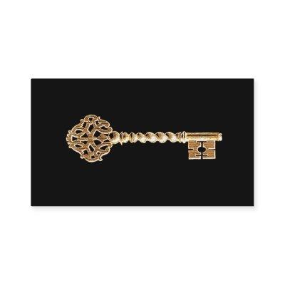 Antique Golden Gold Steampunk Skeleton Key