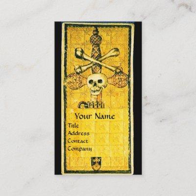 ANTIQUE GOTHIC TAROTS,ACE OF SWORDS Black Yellow