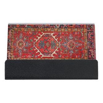 Antique Oriental Turkish Persian Carpet  Desk  Holder