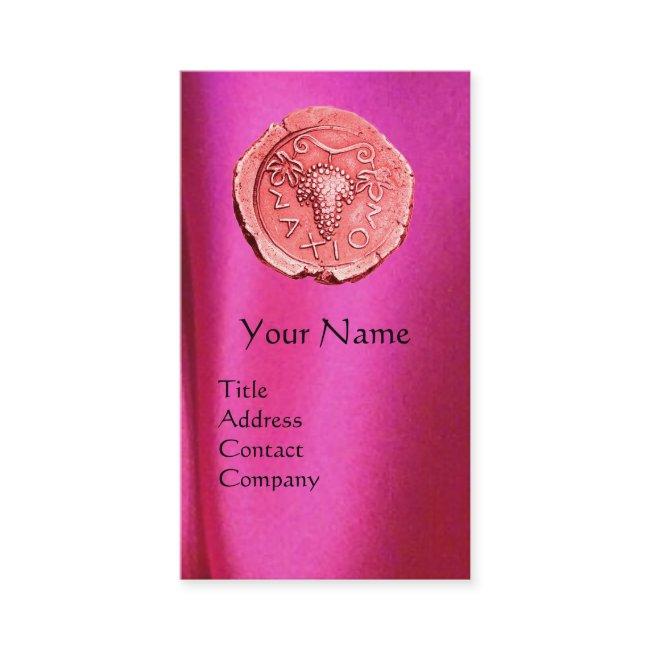 ANTIQUE PINK GRAPES ,FUCHSIA SILK CLOTH