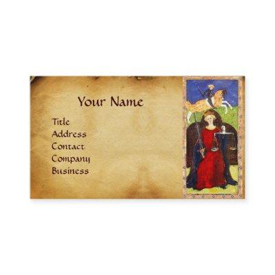 ANTIQUE RENAISSANCE TAROTS, JUSTICE Parchment