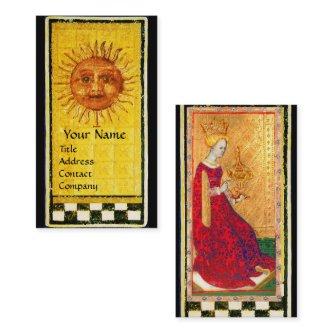 ANTIQUE RENAISSANCE TAROTS /SUN AND QUEEN OF CUPS