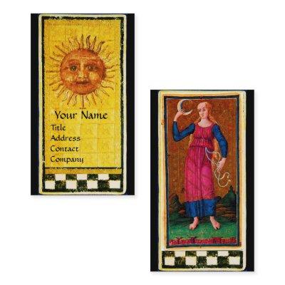 ANTIQUE RENAISSANCE TAROTS / THE SUN AND THE MOON