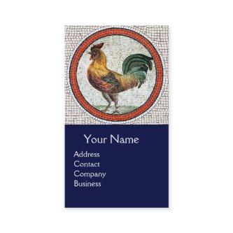 ANTIQUE ROMAN MOSAICS / ROOSTER MONOGRAM Blue