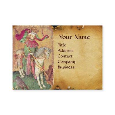 Antique Tarots /German Court Cards/King of Falcons