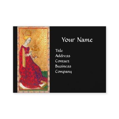 ANTIQUE TAROTS QUEEN OF CUPS GOLD BLACK MONOGRAM