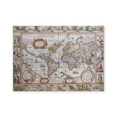 Antique World Map custom