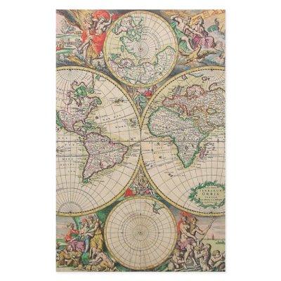 Antique World Map Stationery