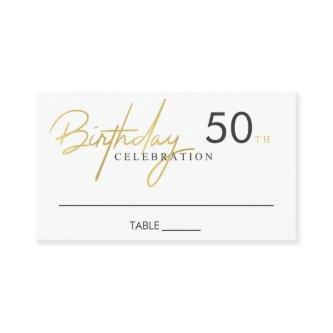 ANY AGE SIMPLE ELEGANT FAUX GOLD BIRTHDAY PLACE