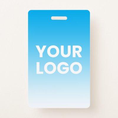 Any Color Background | White Gradient & Your Logo Badge