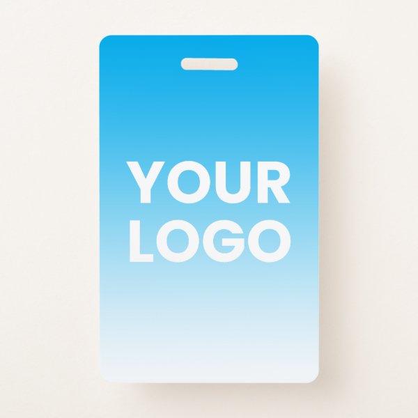 Any Color Background | White Gradient & Your Logo Badge