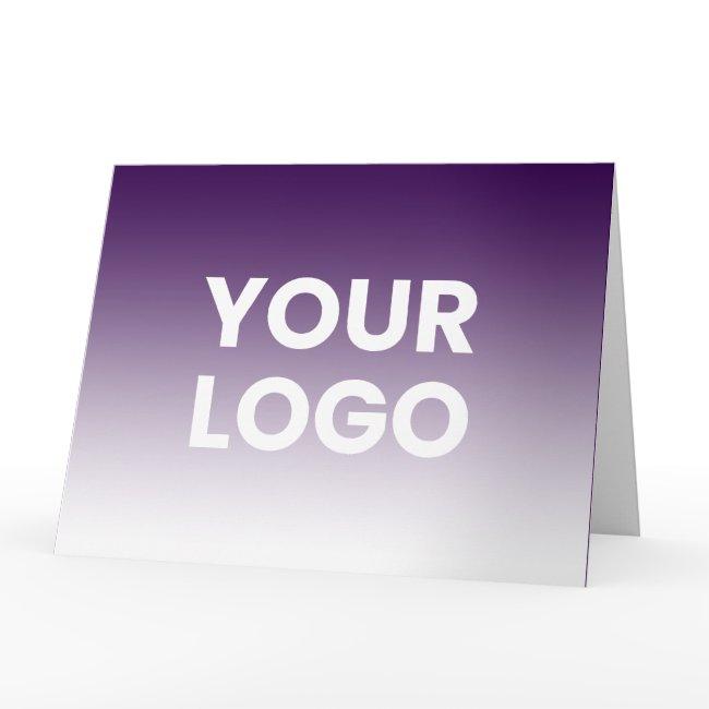 Any Color Background | White Gradient & Your Logo Card