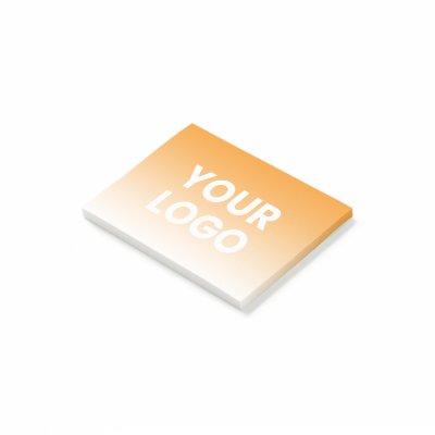 Any Color Background | White Gradient & Your Logo Post-it Notes