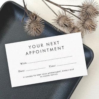 Any color custom logo appointment cards