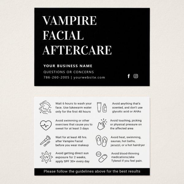 Any Color Microneedling Aftercare Instruction Card