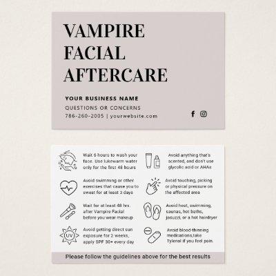 Any Color Microneedling Aftercare Instruction Card