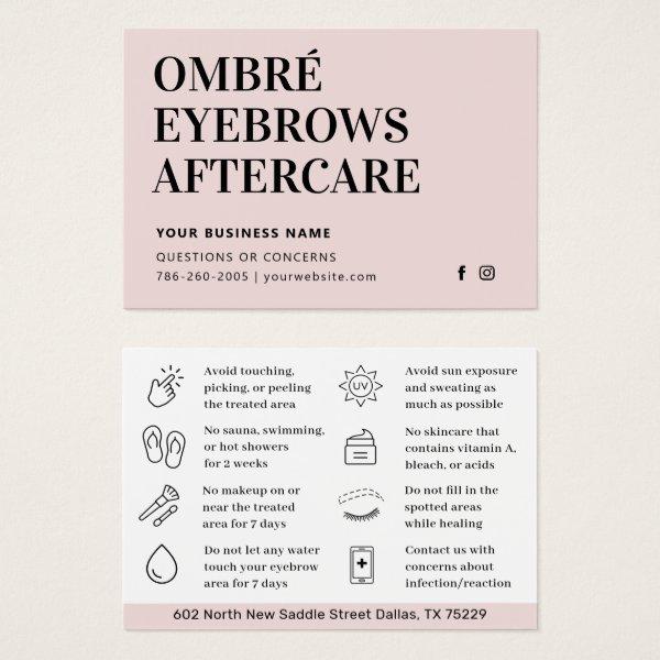 Any Color Mint Ombre Powder Brows Aftercare Advice
