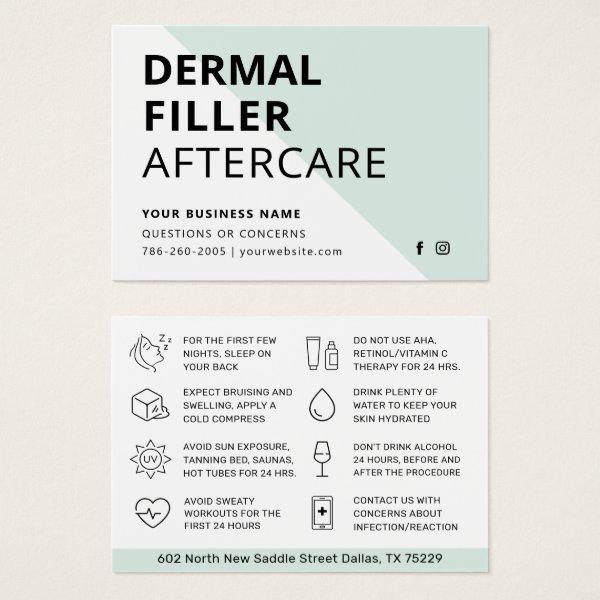 Any Color Modern Dermal Filler Aftercare Card