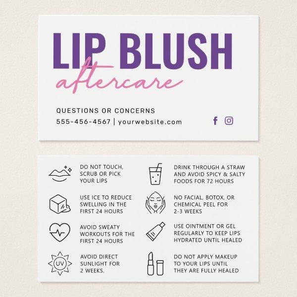 Any Color Modern Purple Lip Blush Tattoo Aftercare