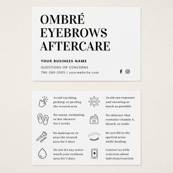 Any Color Ombre Powder Brows Aftercare Advice