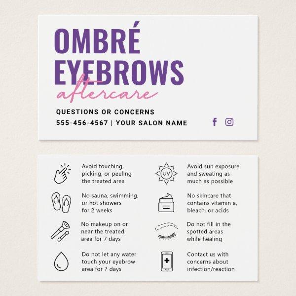 Any Color Ombre Powder Brows Aftercare Advice