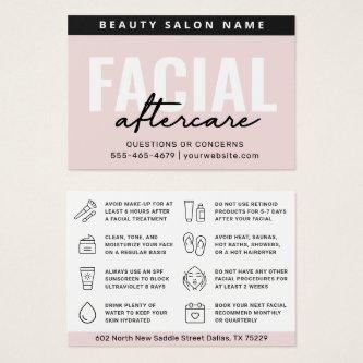 Any Color Pastel Facial Aftercare Instruction Card