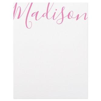 Any Color - Script Name Personalized Letterhead
