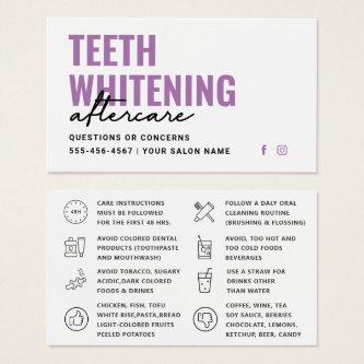 Any Color Teeth Whitening Aftercare Instructions